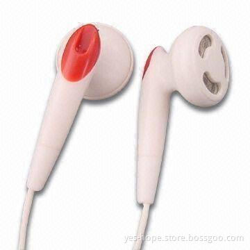 Retractable Earphones with Plastic Earlap, Suitable for MP3, MP4 Players, and Apple's iPod
